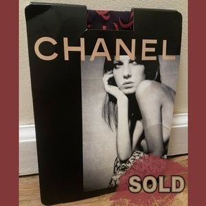 *SOLD* CHANEL Runway CC Logo Patterned Tights RARE